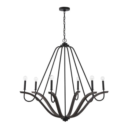 Capital Clive Chandelier Carbon Grey and Black Iron