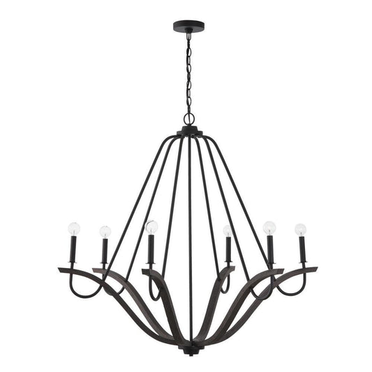Capital Clive Chandelier Carbon Grey and Black Iron