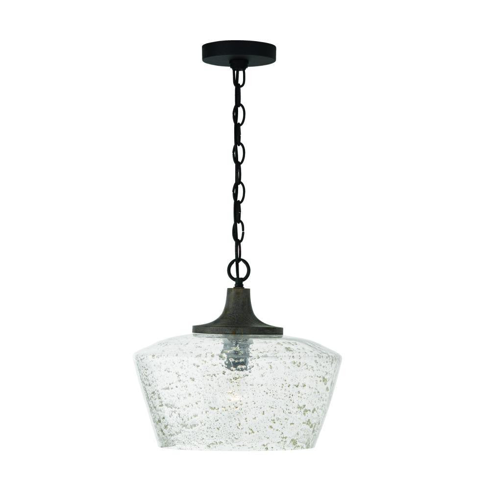 Capital Clive Pendant Carbon Grey and Black Iron