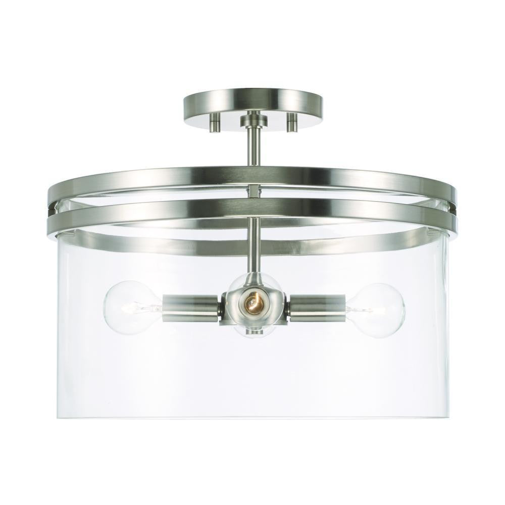 Capital Fuller Semi-Flush Mount, Brushed Nickel