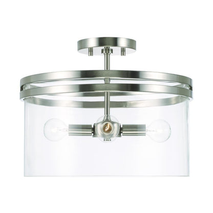Capital Fuller Semi-Flush Mount, Brushed Nickel