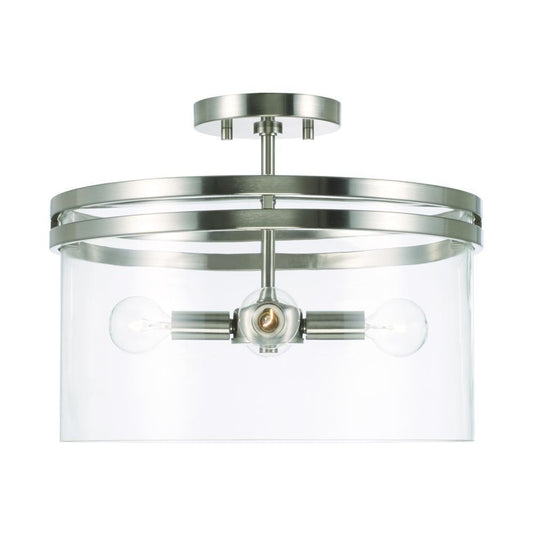 Capital Fuller Semi-Flush Mount, Brushed Nickel