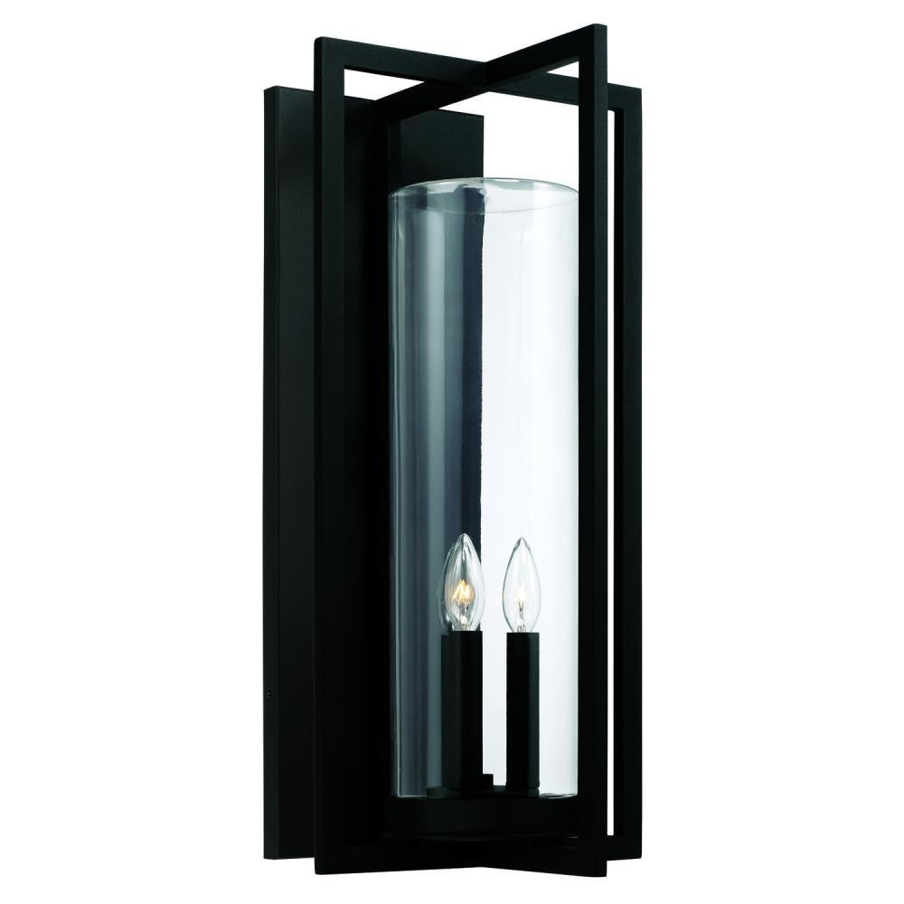 Capital Kent Outdoor Wall Lantern Black