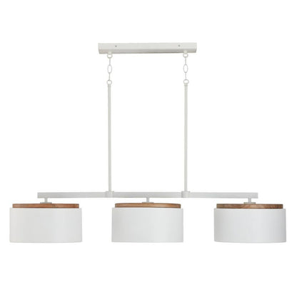 Capital Liam Linear Chandelier Light Wood and White