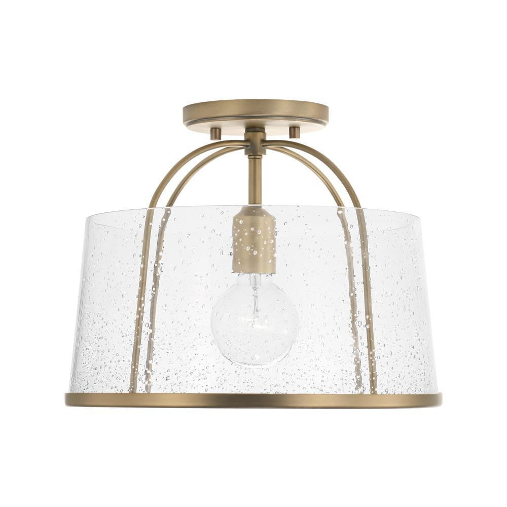 Capital Madison Semi-Flush Mount, Aged Brass