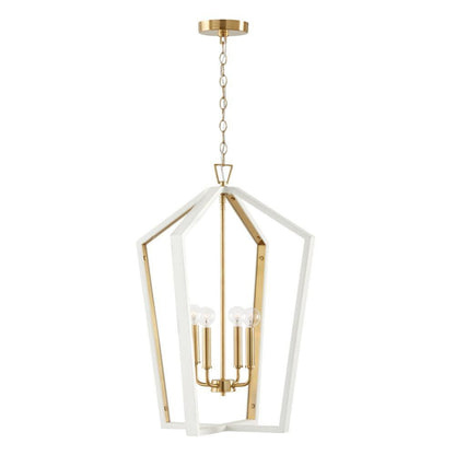 Capital Maren Pendant Flat White and Matte Brass