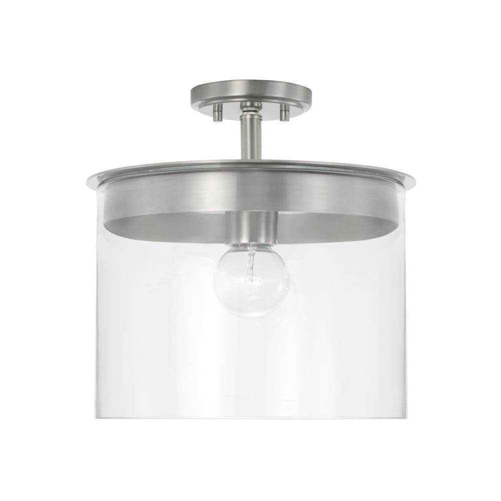 Capital Mason Semi-Flush Mount, Brushed Nickel