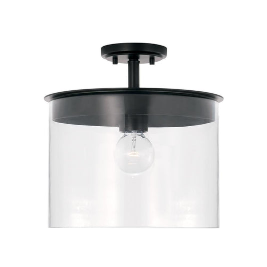 Mason Semi-Flush Mount - Matte Black