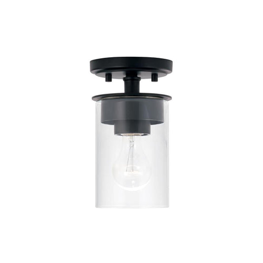 Mason Semi-Flush Mount - Matte Black