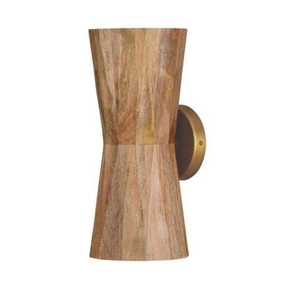 Capital Nadeau Sconce Light Wood and Patinaed Brass