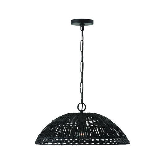 Capital Naomi Pendant, Matte Black, 21"W Matte Black
