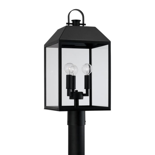Capital Nelson Outdoor Post LAntern Black