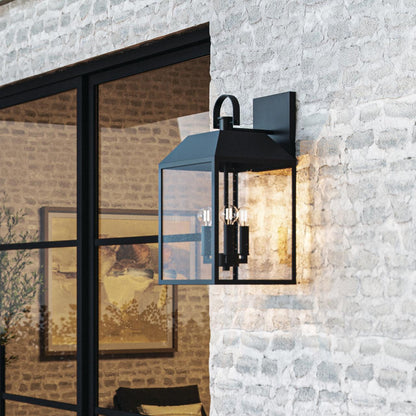 Capital Nelson Outdoor Wall Lantern, Black, 9.5"W