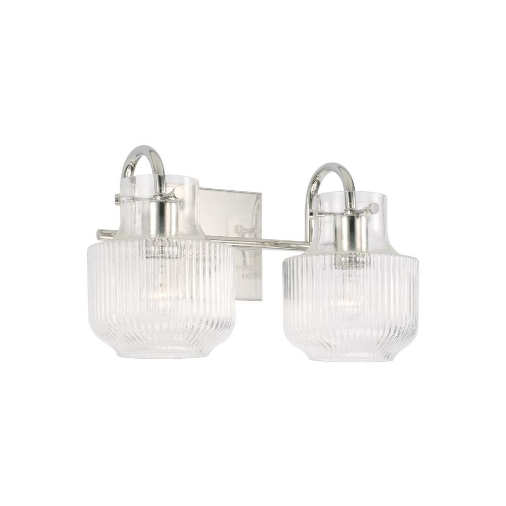 Nyla 2-Light Vanity - Polished Nickel