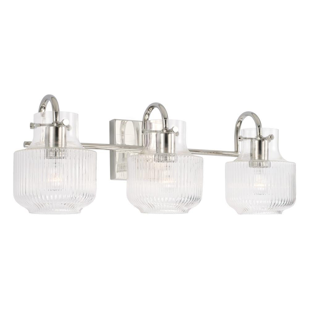 Nyla 3-Light Vanity - Polished Nickel