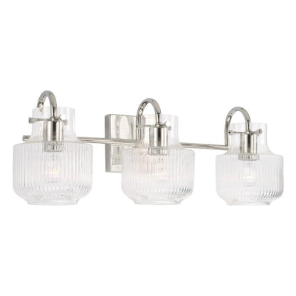 Nyla 3-Light Vanity - Polished Nickel