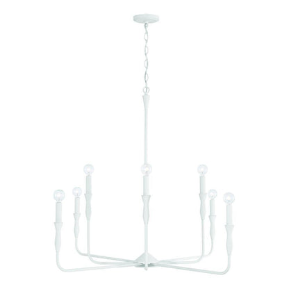 Capital Paloma Chandelier, Textured White, 41"W, 8 Light
