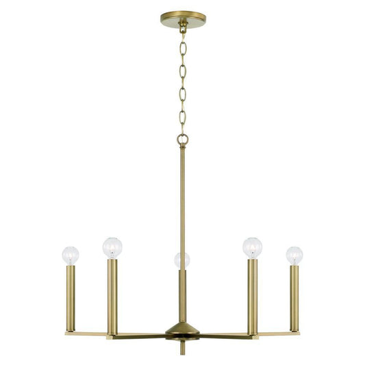 Capital Portman Chandelier, Aged Brass, 27.75"W Aged Brass