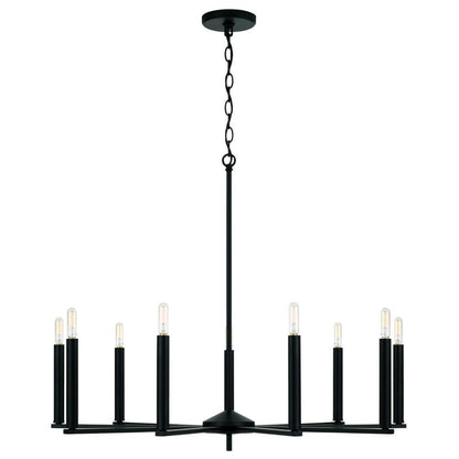 Capital Portman Chandelier, Matte Black, 34"W Matte Black