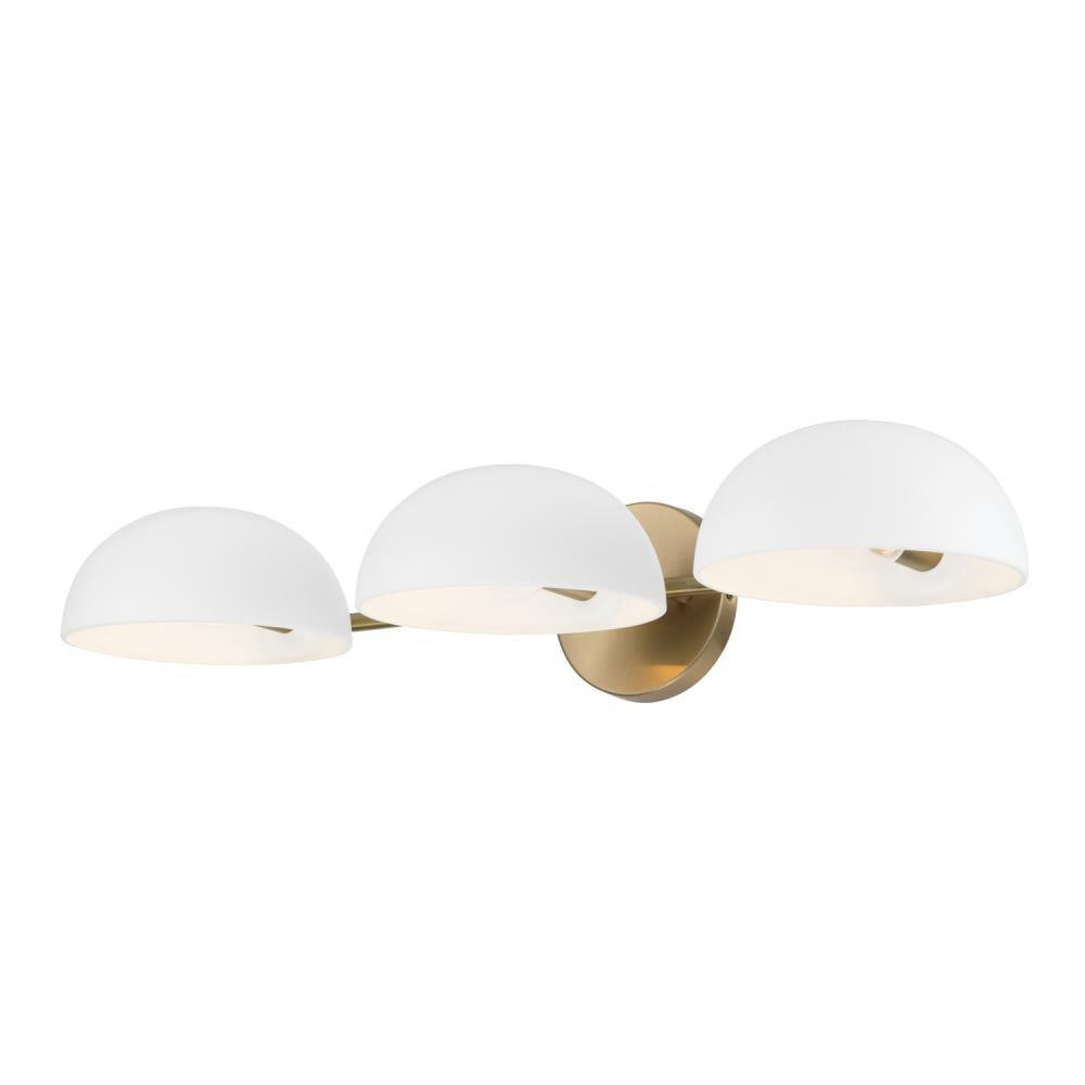 Capital Reece Vanity Light Aged Brass and White