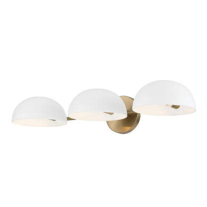 Capital Reece Vanity Light Aged Brass and White