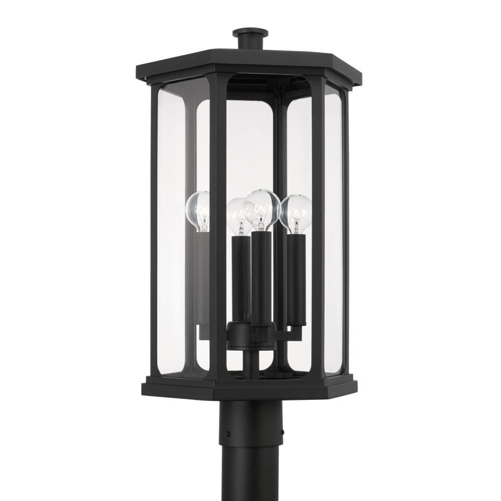 Capital Walton Outdoor Post Lantern Black