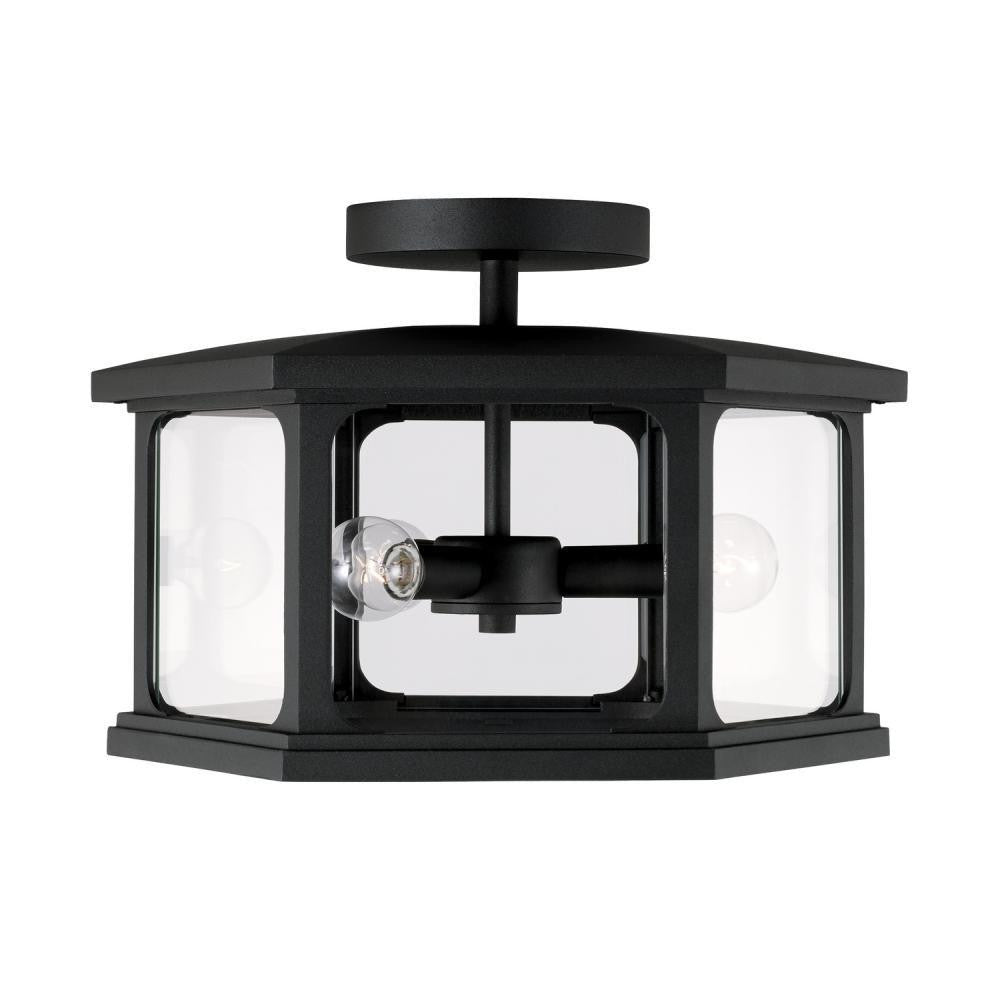 Capital Walton Outdoor Semi Flush Mount Black