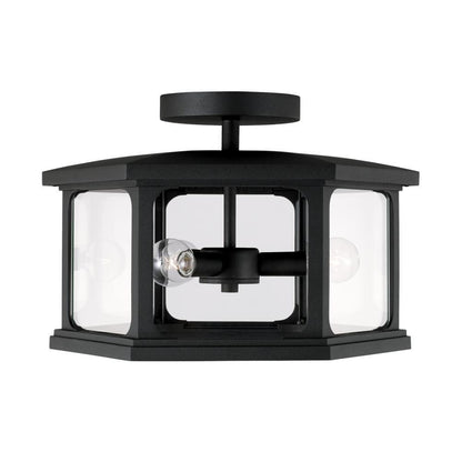 Capital Walton Outdoor Semi Flush Mount Black