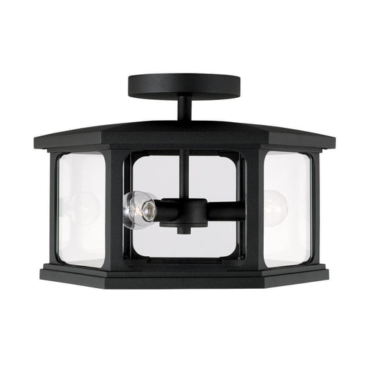 Capital Walton Outdoor Semi Flush Mount Black