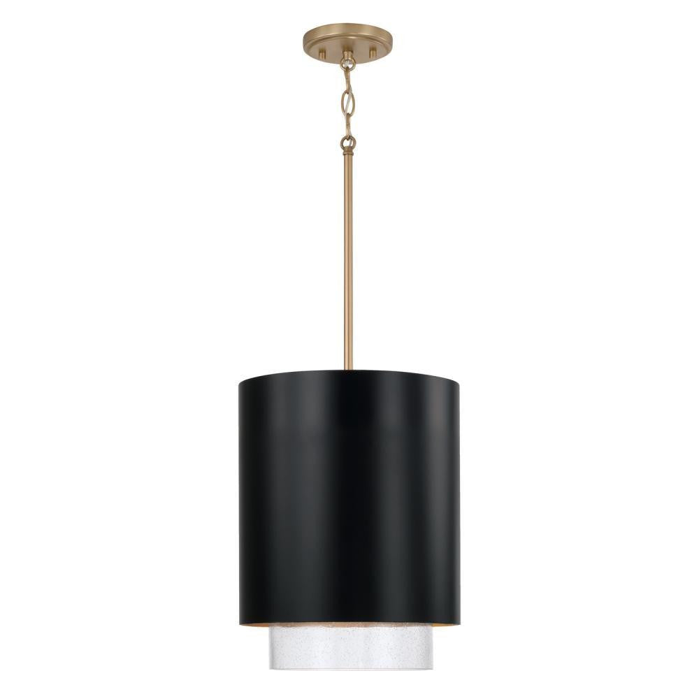 Capital Weller Pendant Matte Brass and Black