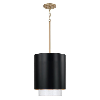 Capital Weller Pendant Matte Brass and Black