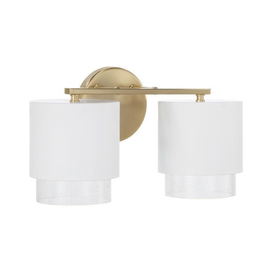 Capital Weller Vanity Light Matte Brass and White