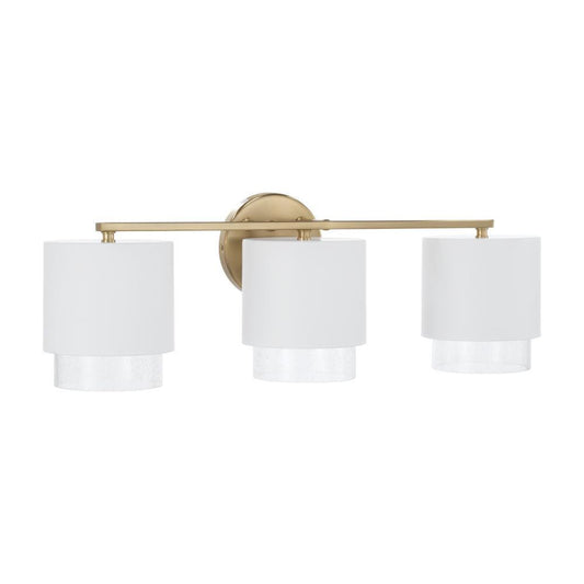 Capital Weller Vanity Light, Matte Brass and White