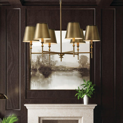 Capital Whitney Chandelier, Aged Brass, 34"W