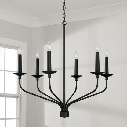 Capital Wilder Chandelier, Matte Black, 32"W