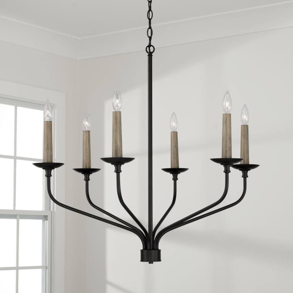 Capital Wilder Chandelier, Matte Black, 32"W