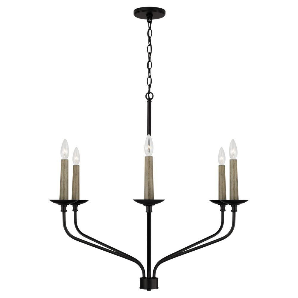 Capital Wilder Chandelier, Matte Black, 32"W