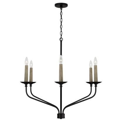 Capital Wilder Chandelier, Matte Black, 32"W