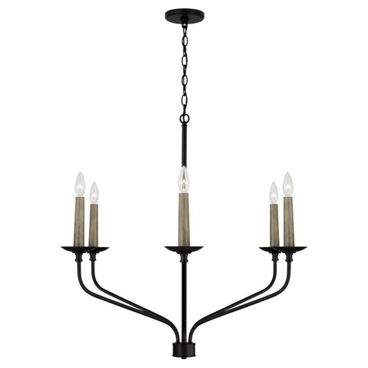 Capital Wilder Chandelier, Matte Black, 32"W