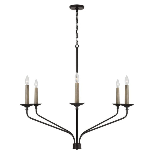 Capital Wilder Chandelier, Matte Black, 41"W
