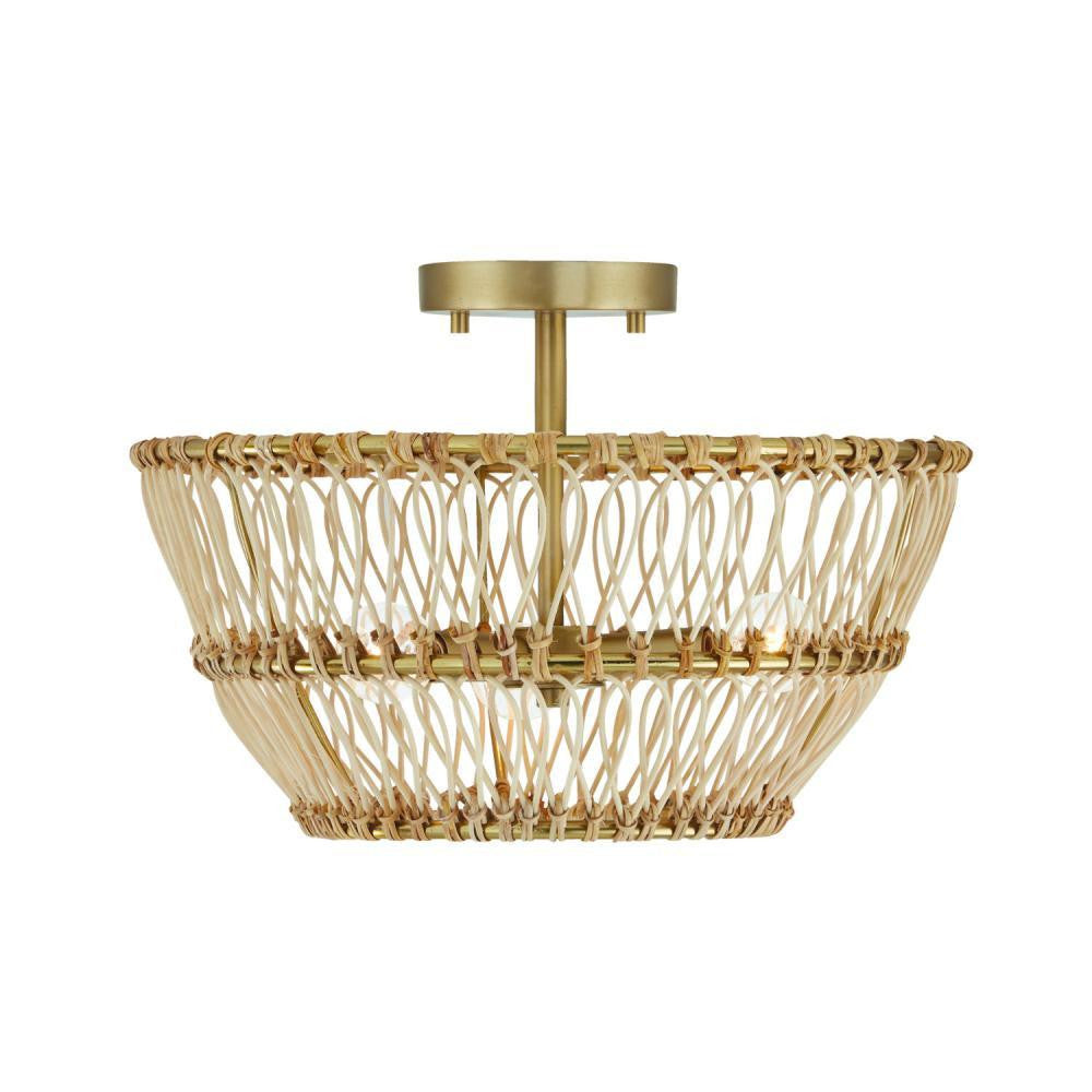 Capital Wren Semi-Flush Mount Matte Brass