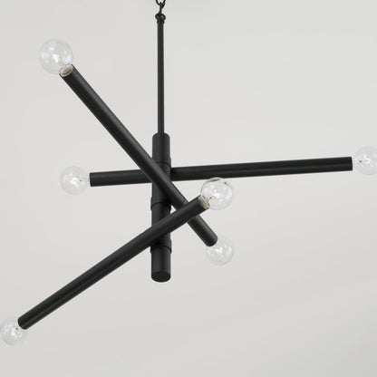 Capital Zane Chandelier, Matte Black, 26"W