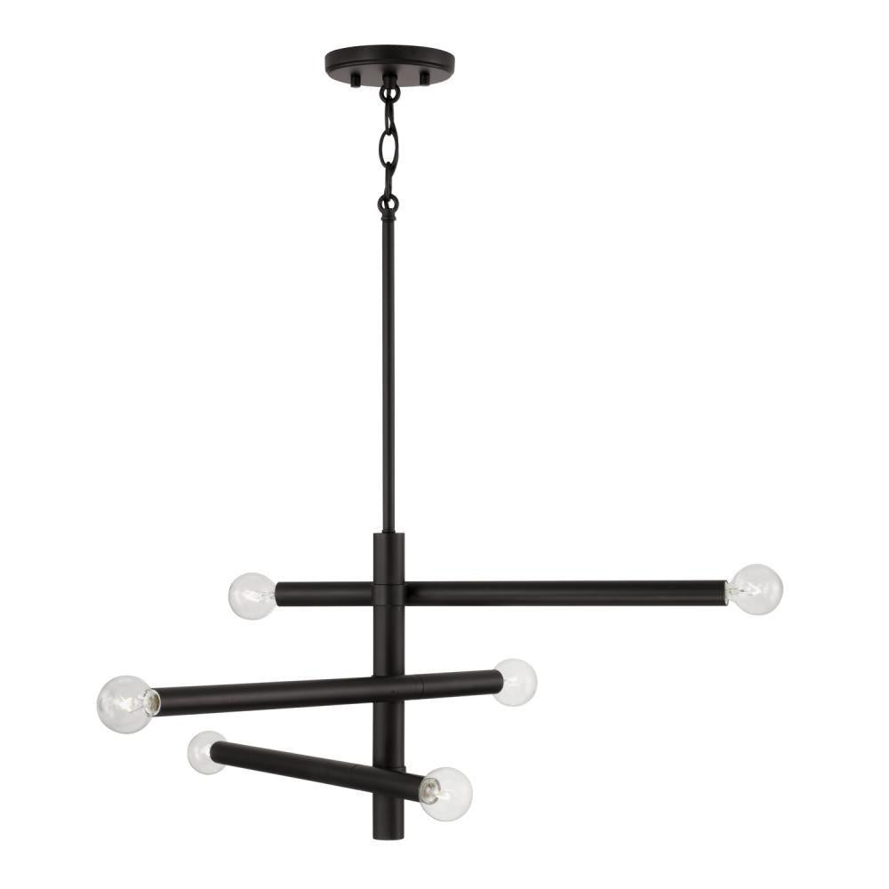 Capital Zane Chandelier Matte Black