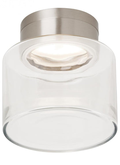 Visual Comfort Modern Casen Drum Flush Mount Nickel, Satin Nickel