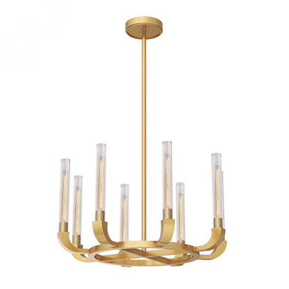 Alora Lighting Flute LED Chandelier Vintage Brass