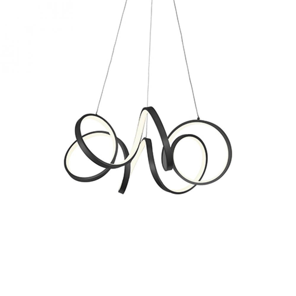 Kuzco Lighting Inc Synergy 24-in LED Chandelier Black