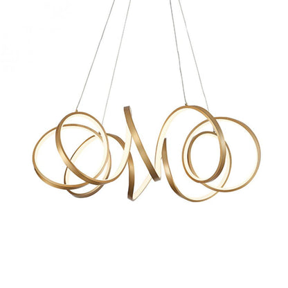Kuzco Lighting Inc Synergy 34-in LED Chandelier Antique Brass