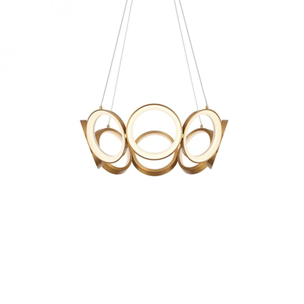 Kuzco Lighting Inc Oros 24-in LED Chandelier Antique Brass