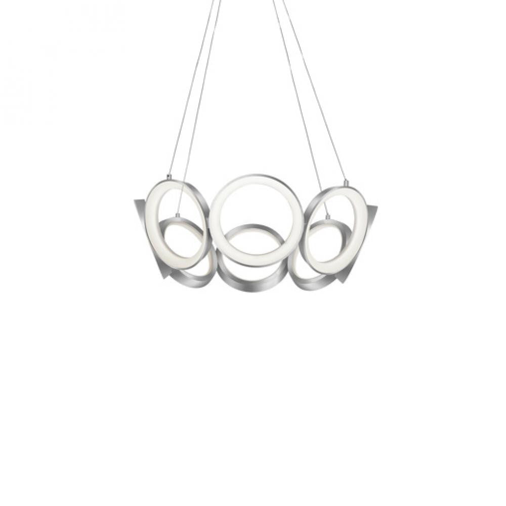Kuzco Lighting Inc Oros 24-in LED Chandelier Antique Silver