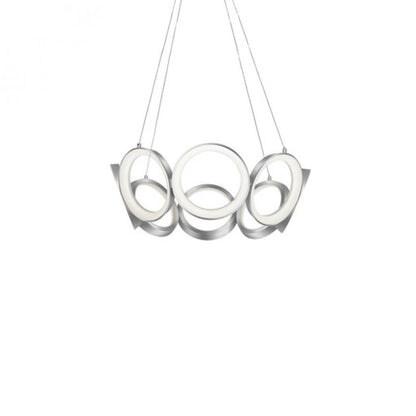Kuzco Lighting Inc Oros 24-in LED Chandelier Antique Silver